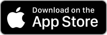 Sign indicating availability on App Store and Google Play with QR codes.