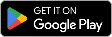 Google app download badge on black background.